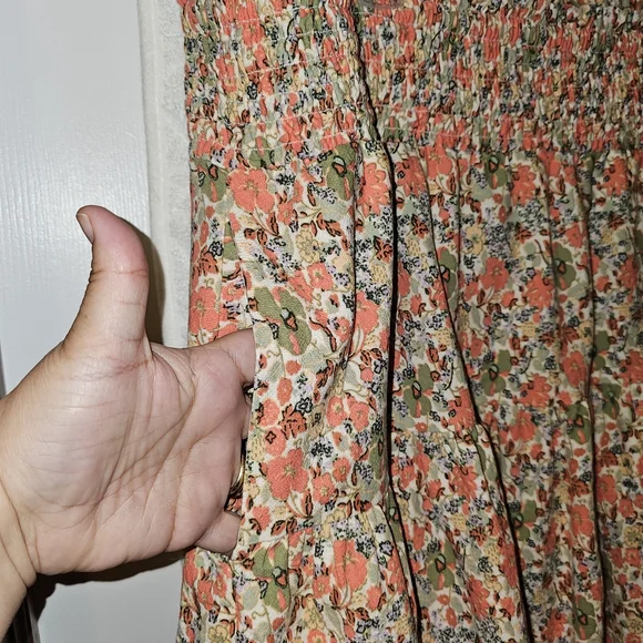 3x Universal Thread Floral Mini Skirt - Orange Multicolor - Picture 2 of 4